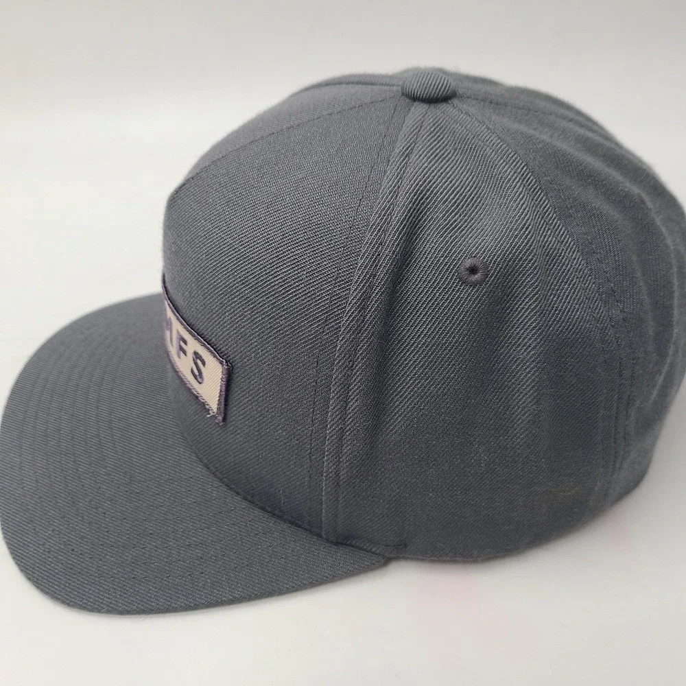 Fly Fishing Hat Snapback Gray Yupoong Wool Blend BMFS Bob Mitchells Fly Shop Men